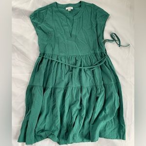 Calvin Klein Tiered Dress with Waist Tie - Worn Once